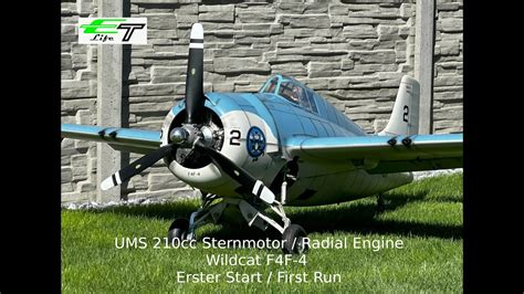 UMS 210cc Sternmotor Radial Engine 5 Zylinder in einer F4F.